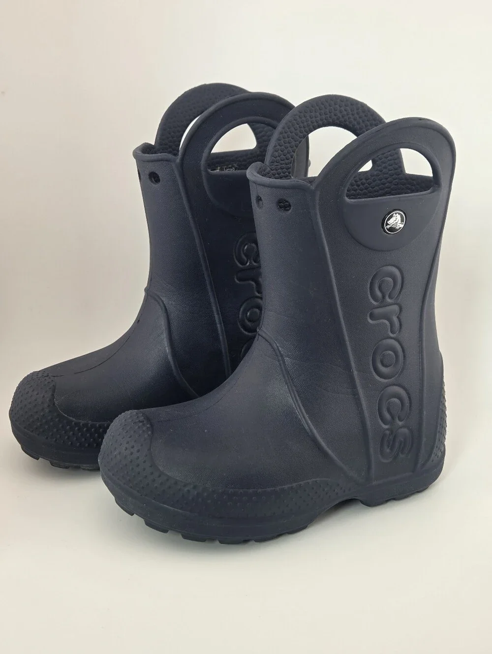 Crocs Youth Handle It Rain Boots Childrens Size C9 Navy Blue Waterproof Shoes